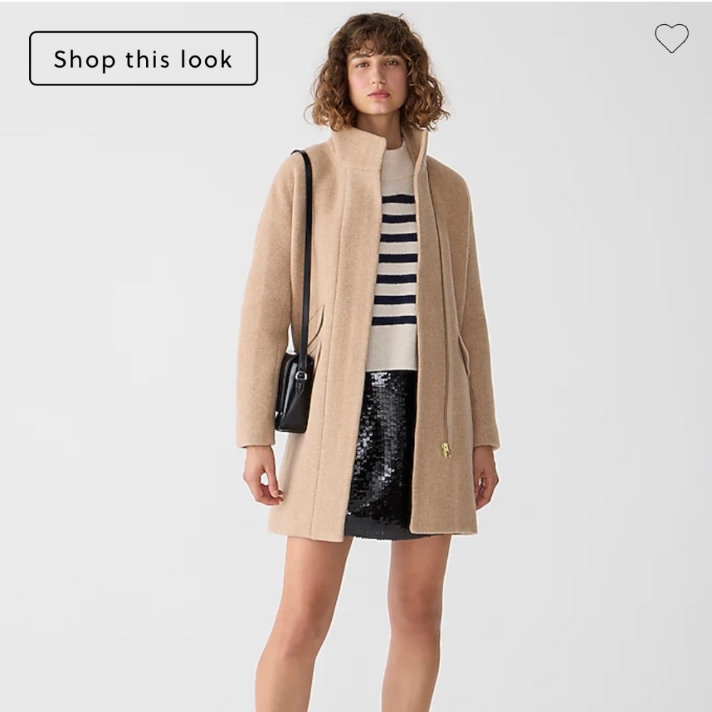 J. Crew Cocoon coat in Italian stadium-cloth wool blend